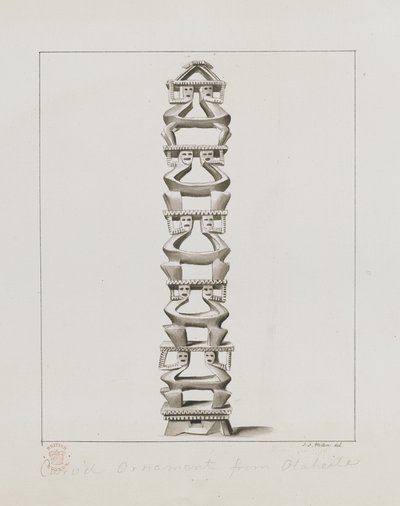 Ornamento scolpito da Otaheite, da 
