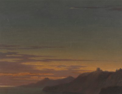 Fine del giorno: tramonto sulla costa da Alexander Cozens