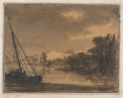 Fiume e barca da Alexander Cozens