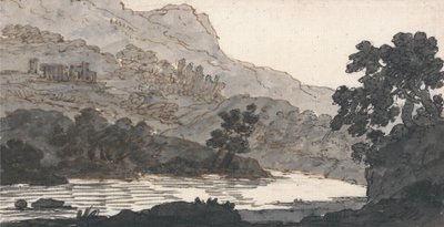 Fiume e Montagna, con Rovine da Alexander Cozens