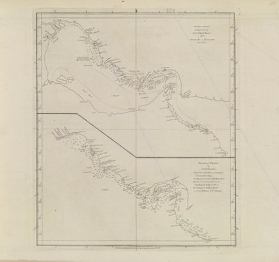 Piani dei Porti, Dalrymple, Alexander pubblicato nel 1791 ID Numero 41167-2001 Una carta piana di parte del Golfo di Persia, parzialmente corretta dal Tenente Edward Harvey 1778 da Alexander Dalrymple