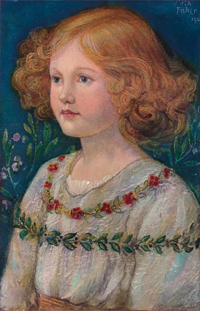 Ritratto in smalto di Rosemary, figlia di John, c. 1909 da Alexander Fisher