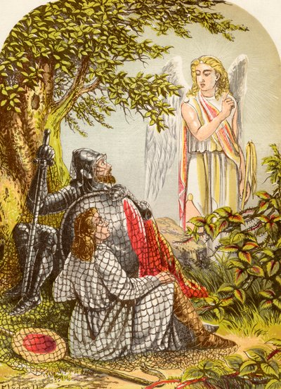 Cristiano e Speranzoso catturati nella rete, da Il progresso del pellegrino di John Bunyan, pubblicato c.1880 da Alexander Francis Lydon