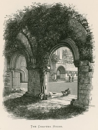 Abbazia di Fountains, la sala capitolare da Alexander Francis Lydon