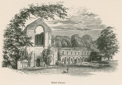 Abbazia di Fountains, facciata ovest da Alexander Francis Lydon