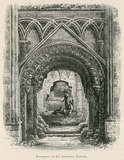 Abbazia di Glastonbury, Portale nella Cappella di San Giuseppe da Alexander Francis Lydon