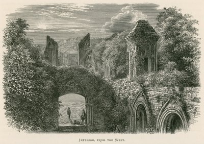 Abbazia di Glastonbury, interno, da ovest da Alexander Francis Lydon