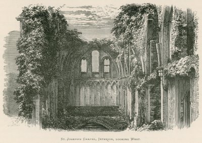 Abbazia di Glastonbury, Cappella di San Giuseppe, Interno, vista verso ovest da Alexander Francis Lydon