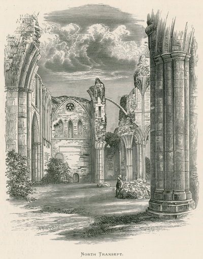 Abbazia di Melrose, transetto nord da Alexander Francis Lydon