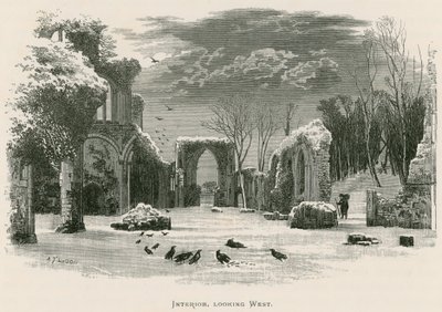Abbazia di Netley, interno, vista verso ovest da Alexander Francis Lydon