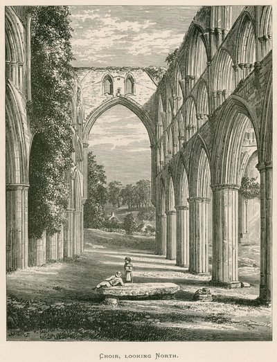 Abbazia di Rievaulx, coro, vista verso nord da Alexander Francis Lydon