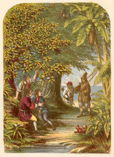 Robinson Crusoe sorprende i tre inglesi da Alexander Francis Lydon