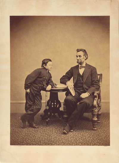 [Abraham Lincoln e suo figlio Thomas (Tad)]. da Alexander Gardner