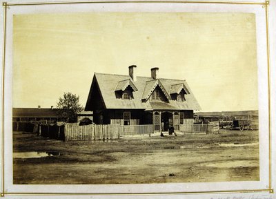 Casa del colonnello Bullock, commerciante indiano, Fort Laramie, 1868 da Alexander Gardner