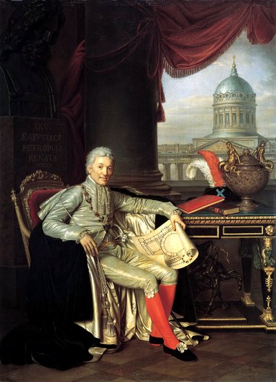 Consigliere di Corte Principe Alexander Sergeevich Stroganov, 1782-1843, 1814 da Alexander Grigoryevich Varnek