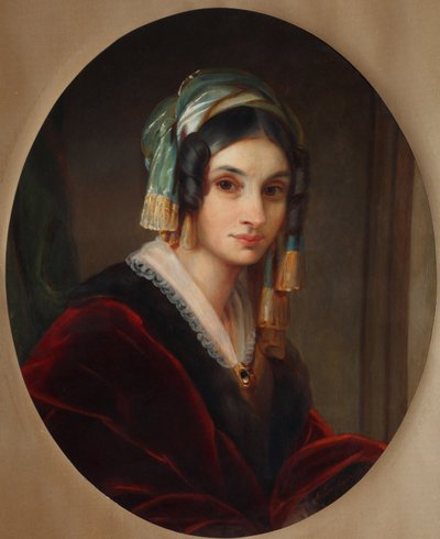 Ritratto di Alexandra Smirnova-Rosset 1809-1882, 1841 da Alexander Grigoryevich Varnek