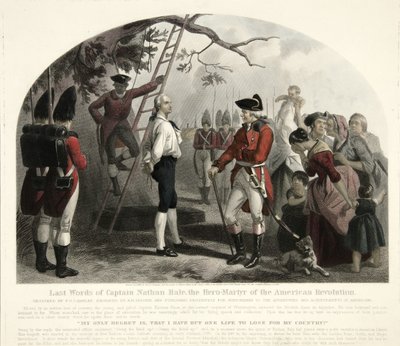 Ultime parole del Capitano Nathan Hale?, pub. 1858 da Alexander Hay Ritchie