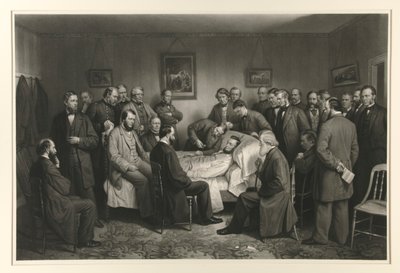 Lincoln sul letto di morte da Alexander Hay Ritchie