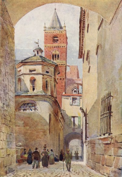 Albenga, Torre della Cattedrale e Battistero da Alexander Henry Hallam Murray