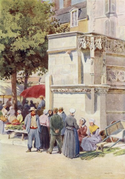 Blois, la Fontana di Luigi XII, nella Piazza del Mercato da Alexander Henry Hallam Murray