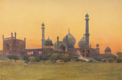 La Jumma Musjid, Delhi - Al tramonto, c. 1880-1905 da Alexander Henry Hallam Murray