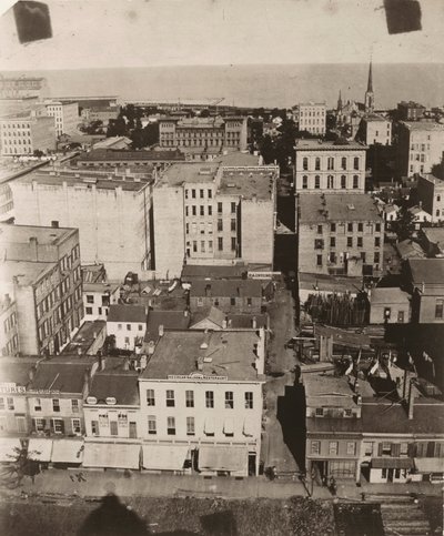 Vista est dalla cupola del tribunale a Chicago, 1858 da Alexander Hesler
