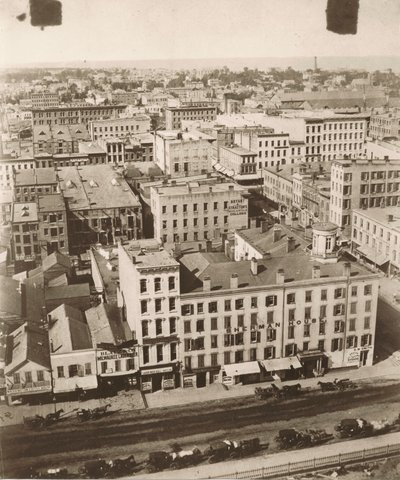 Vista nord dalla cupola del tribunale a Chicago, 1858 da Alexander Hesler