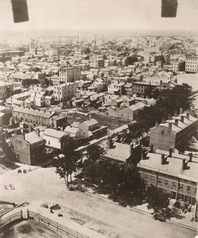 Vista sud-ovest dalla cupola del tribunale a Chicago, 1858 da Alexander Hesler