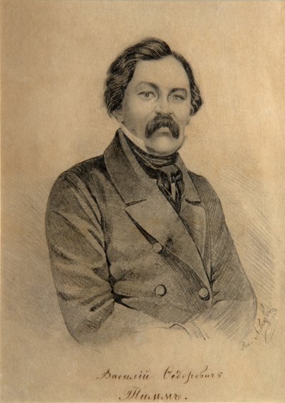 Ritratto del pittore Vasily Fyodorovich Georg Wilhelm Timm 1820-1895 da Alexander Ignatyevich Lebedev