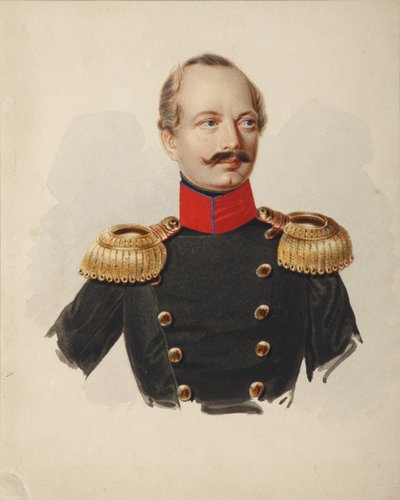 Ritratto di Nikolay Fyodorovich Plautin 1794-1866, 1839-1843 da Alexander Ivanovich Klünder