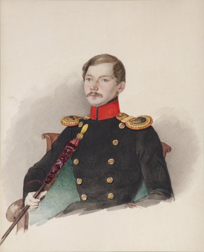 Ritratto di Vasily Vasilievich Engelhardt 1814-1868, 1839-1840 da Alexander Ivanovich Klünder