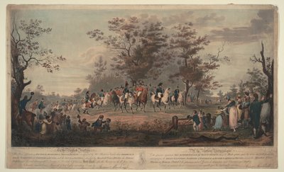 Principe Reggente, Guglielmo III di Prussia, Alessandro I, Generale Blücher e Hetman Platov rivedono le truppe da Alexander Ivanovich Sauerweid