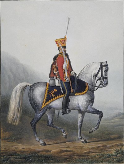 Soldato del Reggimento degli Ussari della Guardia da Alexander Ivanovich Sauerweid