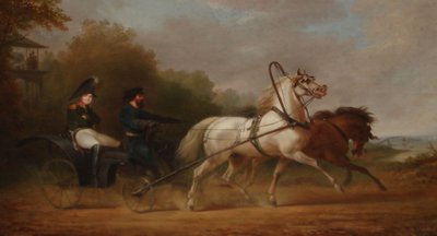 Lo zar Alessandro I che guida una droschki da Alexander Ivanovich Sauerweid