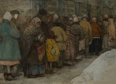 La coda, ca 1921 da Alexander Ivanovich Vakhrameyev
