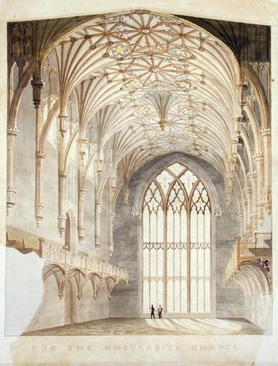 Interno della Cappella della New York University da Alexander Jackson (attr. to) Davis