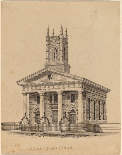 Sinagoga ebraica, N.Y. da Alexander Jackson Davis
