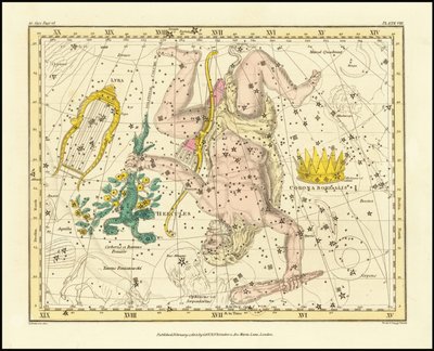 1822 - Alexander Jamieson - Corona Boreale, Ercole e Cerbero e Lyra da Alexander Jamieson