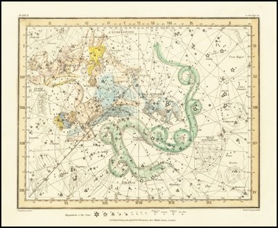 1822 - Alexander Jamieson - Orsa Minore - Orsa Minore che mostra anche Cassiopea, Draco e Cefeo da Alexander Jamieson