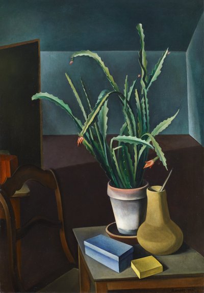 Natura morta con cactus da Alexander Kanoldt