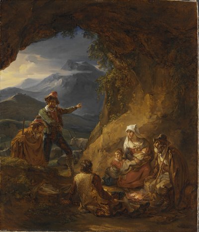 Banditi che entrano in una dimora di pastori, 1823 da Alexander Lauréus