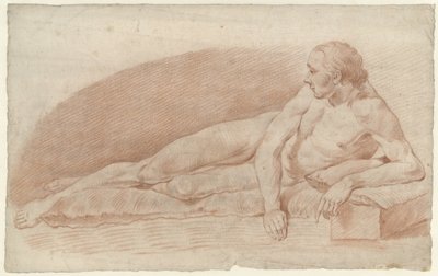 Nudo maschile sdraiato, verso destra da Alexander Liernur