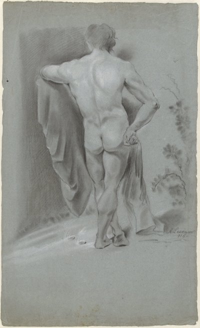 Nudo maschile in piedi, visto di spalle da Alexander Liernur