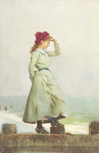Giovane ragazza sul molo da Alexander M. Rossi