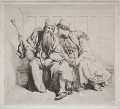 Giovane greco in conversazione con un sacerdote da Alexander Munro