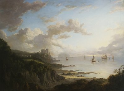 Castello di Culzean dal nord con Ailsa Craig, c.1816 da Alexander Nasmyth