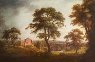 Castello di Dalhousie (olio su tela) da Alexander Nasmyth