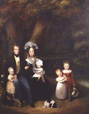 Gruppo familiare o pezzo di conversazione, c.1840 da Alexander Nasmyth