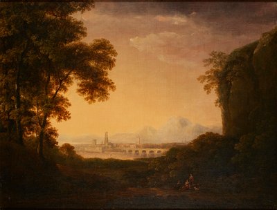 Figure in un paesaggio boscoso italiano da Alexander Nasmyth