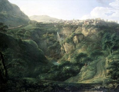 Villa Adriana a Tivoli con il Tempio di Vesta da Alexander Nasmyth